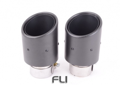 Catback -  Resonated ECE GTD Twin Outlet Style with JET-80 Carbon