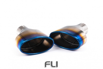 Catback Resonated (ECE) - Burnt Titanium Oval Trims