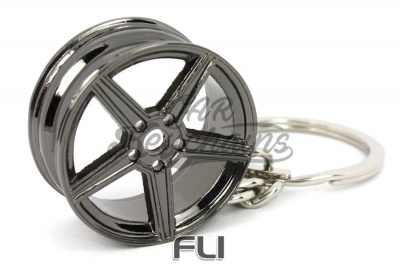 CK-BR053BC MB wheel keychain (black chrome)