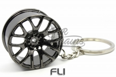 CK-BR057BC 0.01 wheel keychain (black chrome)