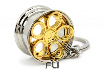 CK-BR061G LR 2.0 wheel keychain (gold)