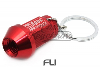 CK-BR201R D1 wheel nut keychain (red)