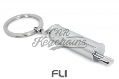 CK-BR203 Simple muffler keychain (chrome)