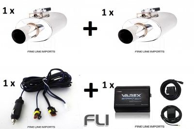 Dual 3 inch Oval Varex Mufflers, dual harnass and Smartbox (2xVMK11-300-1xVK08-1xVKSB01)