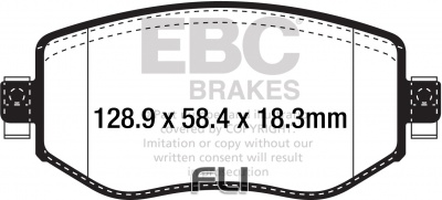 EBC DP42309 YELLOWSTUFF REMBLOKKEN
