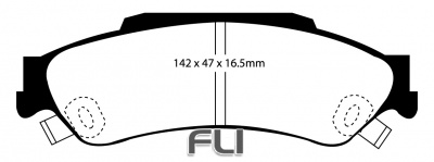 EBC DP61602 Greenstuff 4x4 Remblokken