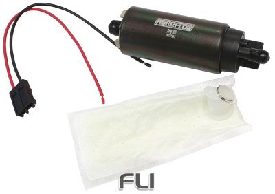 EFI Electric In-tank Fuel Pump 500 HP Screen Inlet, 5/16 Inch Barb Outlet, 180 lph@3 bar, with harness, similar to GSS342
