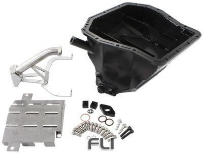 AEROFLOW Fabricated Race Oil Pan Suits Subaru WRX EJ20 &amp; EJ25, 5.75L with Baffle, Mounting Hardware &amp; Oil Pickup - AF82-2019