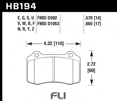 HB194R.570 - Street Race - Trackday Remblokken Hawk Performance - While Stock Last