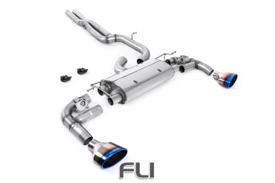 Milltek Particulate Filter-back OPF/GPF Back with Burnt/Blue Titanium Ovals - ECE Approved - SSXSE266