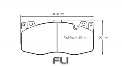 PAGID RSC 1 RACING BRAKE PADS FOR CERAMIC COMPOSITE DISCS