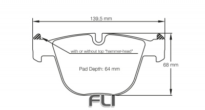 PAGID RSC 1 RACING BRAKE PADS FOR CERAMIC COMPOSITE DISCS