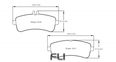 PAGID RSC 1 RACING BRAKE PADS FOR CERAMIC COMPOSITE DISCS