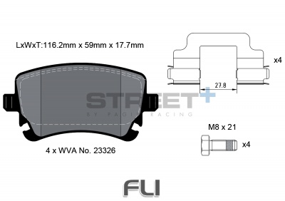 Pagid Street+ Remblokken - T8027SP2001