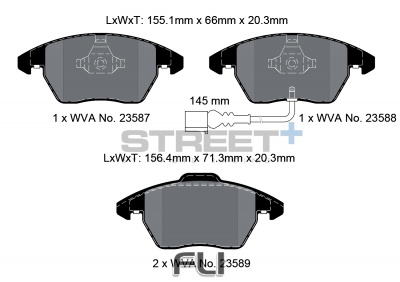 Pagid Street+ Remblokken - T8033SP2001