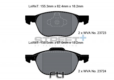 Pagid Street+ Remblokken - T8041SP2001