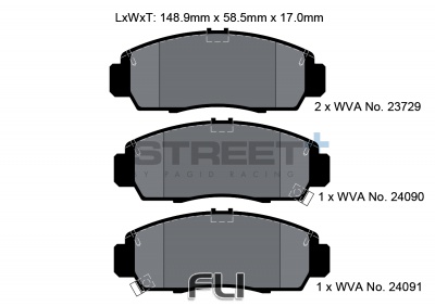 Pagid Street+ Remblokken - T8042SP2001