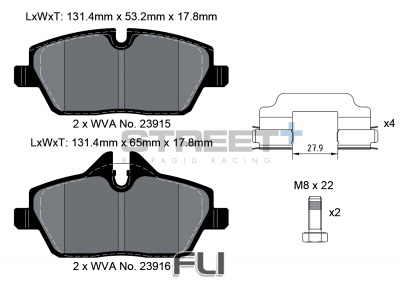 Pagid Street+ Remblokken - T8050SP2001