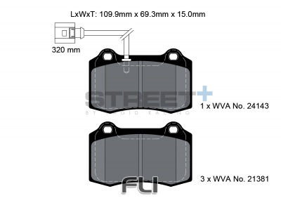 Pagid Street+ Remblokken - T8058SP2001