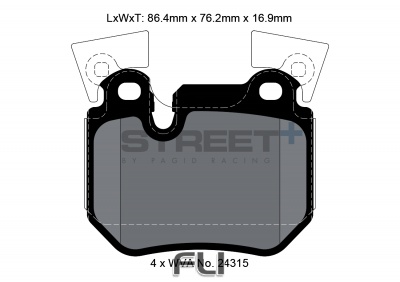 Pagid Street+ Remblokken - T8067SP2001