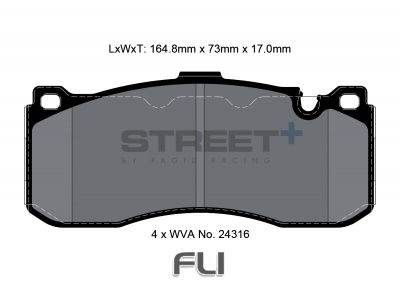 Pagid Street+ Remblokken - T8068SP2001
