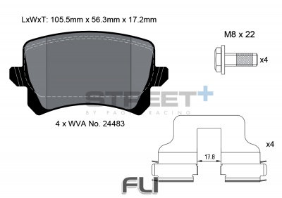 Pagid Street+ Remblokken - T8075SP2001