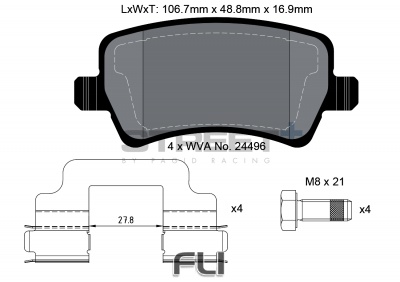 Pagid Street+ Remblokken - T8076SP2001