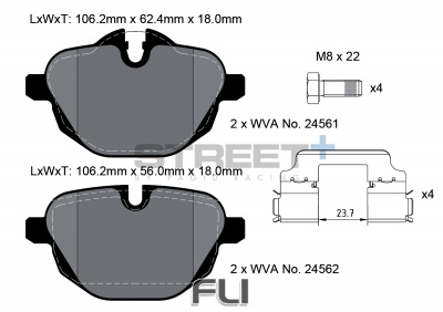 Pagid Street+ Remblokken - T8079SP2001