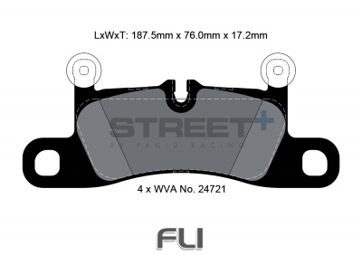 Pagid Street+ Remblokken - T8091SP2001