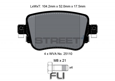 Pagid Street+ Remblokken - T8108SP2001