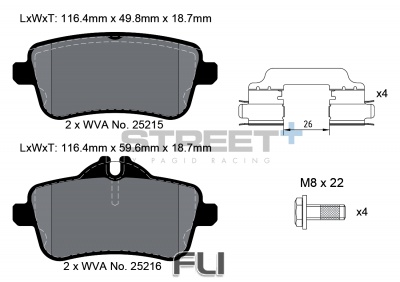 Pagid Street+ Remblokken - T8115SP2001