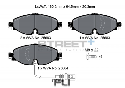 Pagid Street+ Remblokken - T8122SP2001