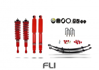Pedders Heavy Duty Load Carrying and Towing Suspension Kit. With Addtional Air Bags. With Foam Cell Shocks & Assembled Front Struts. Toyota Hilux MK8 (Pedders-803240)