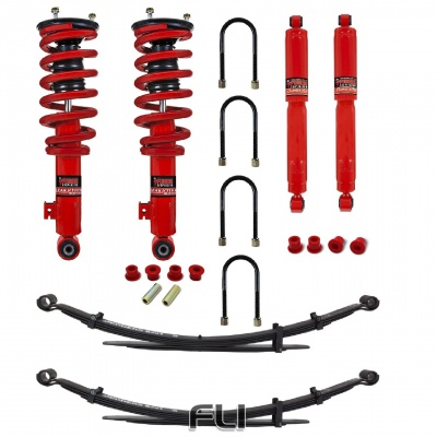 Pedders Heavy Duty Load Carrying and Towing Suspension Kit. With Assembled struts. Nissan Navara D40 (Pedders-803151)