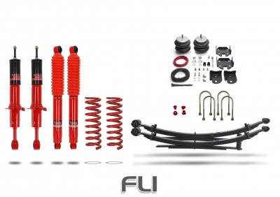 Pedders Heavy Duty Load Carrying and Towing Suspension kit. With Supplementary air bags & Assembled struts.  Ford Ranger, PX MkIII (Pedders-803324)