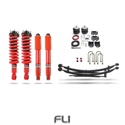 Pedders Heavy Duty Load Carrying and Towing Suspension kit. With Supplementary air bags & Assembled struts.  Ford Ranger, PX MkIII (Pedders-803370)