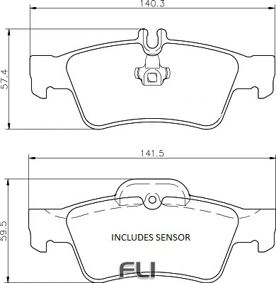 Pedders SportsRyder EURO Kevlar Ceramic Pads (Inc. Sensor) (Pedders-6720041E)
