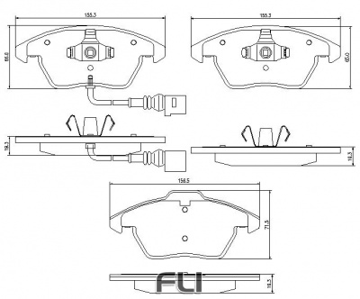 Pedders SportsRyder EURO Kevlar Ceramic Pads (Inc. Sensor) (Pedders-6720046E)