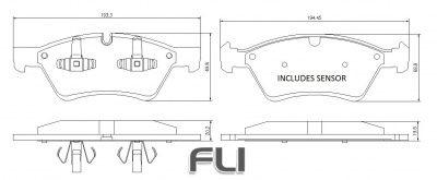 Pedders SportsRyder EURO Kevlar Ceramic Pads (Inc. Sensor) (Pedders-6720052E)