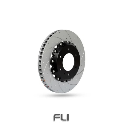 Pedders Two Piece Slotted & Dimpled Geomet Coated Rotor (Pedders-6160089TPR)