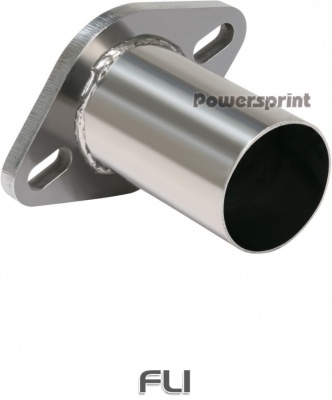 RVS 2-Gaats Flens met buis 60mm