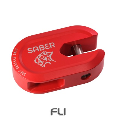 Saber 7075 Alloy Winch Shackle Short - Cerakote Red (SBR-AWSSCR)