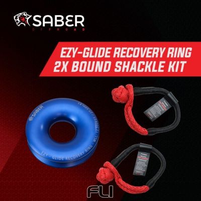 SBR-12BRRK4 Saber Ezy-Glide Recovery Ring + Twin 17K Bound Soft Shackle Kit