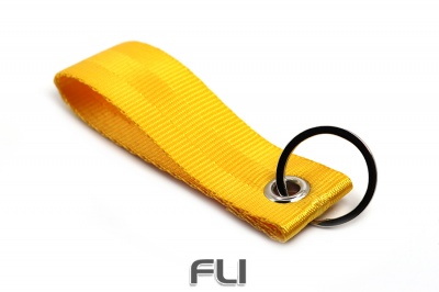 Seat belt strap keychain (Yellow)