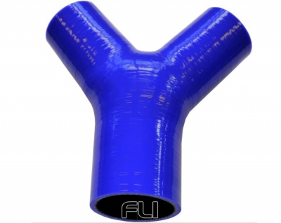 Silicone Y-Stuk 76-63mm Blauw