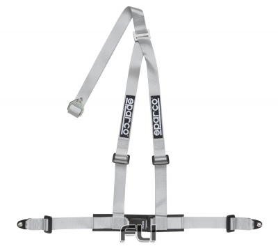 Sparco Racegordel Clubman 3-punts Zilver