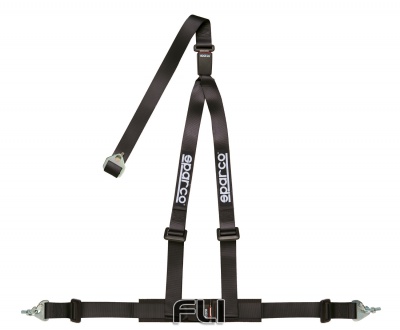 Sparco Racegordel Clubman 3-punts Zwart