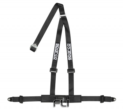 Sparco Racegordel Clubman 3-punts Zwart
