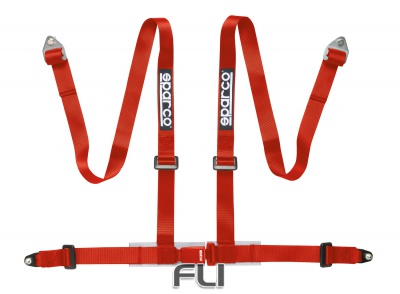 Sparco Racegordel Clubman 4-punts Rood