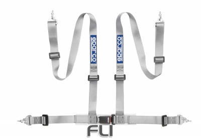Sparco Racegordel Clubman 4-punts Zilver
